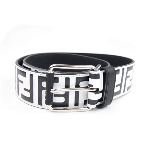 black and white fendi belt.